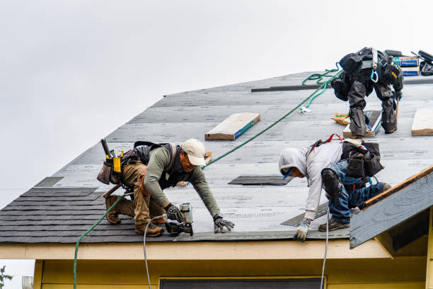 Professional Roofing technician working in Madison, WI